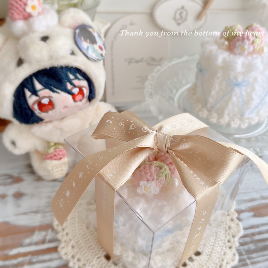 🩵手の平サイズのあみぐるみケーキ- un clair -🩵