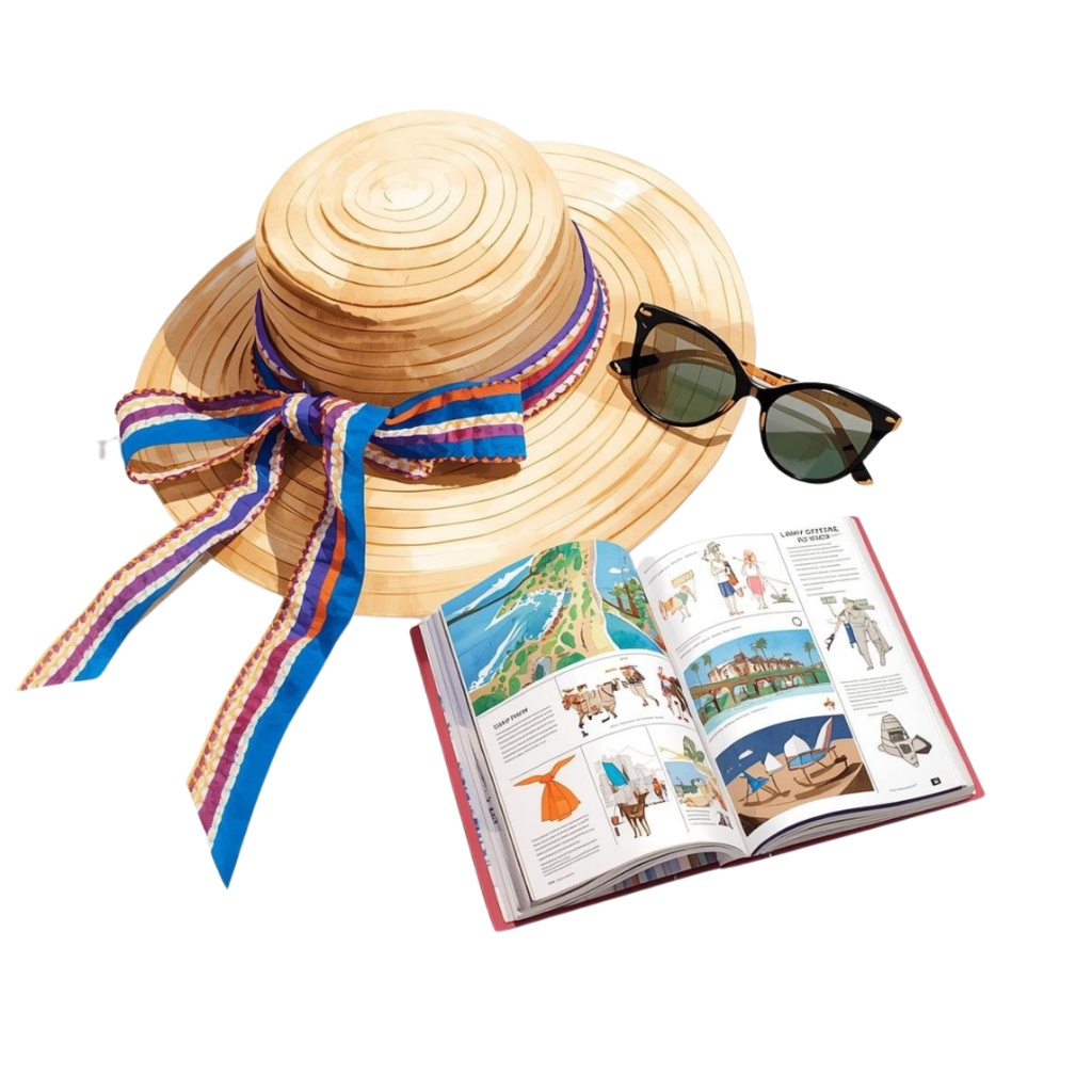 トラベルシリーズ・水彩風クリップアート 8点セット