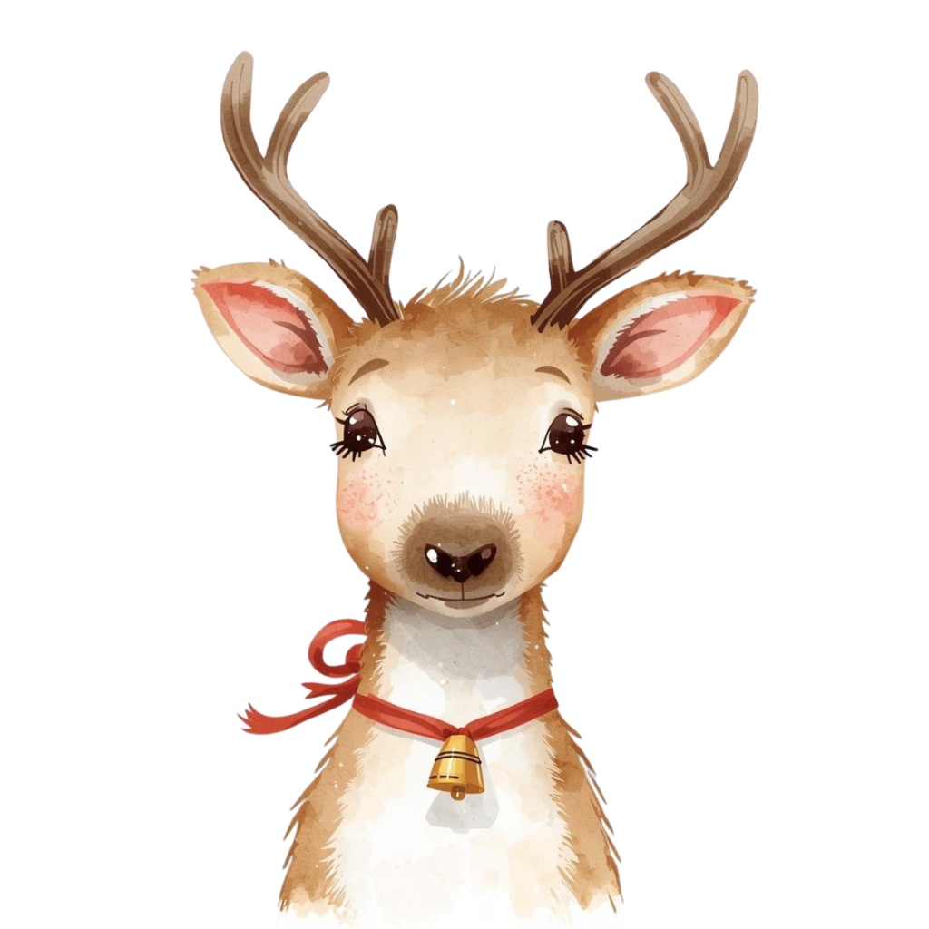 水彩クリスマスクリップアートセット – サンタ&クリスマスツリー&ホリデーイラスト21点