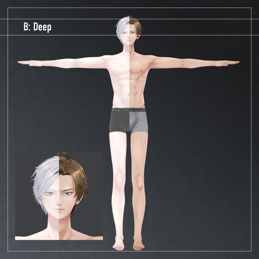 【怜-Rei-対応】Deep Tone -Rei version-【Makeup Texture】