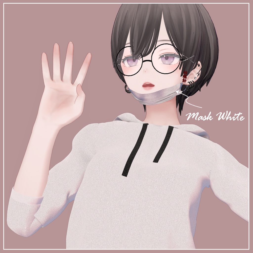 【森羅対応】Heart Arrow earring【VRChat想定】