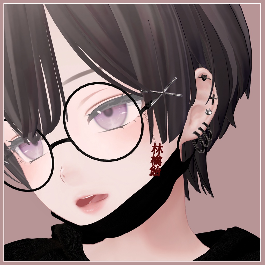 【森羅対応】Heart Arrow earring【VRChat想定】