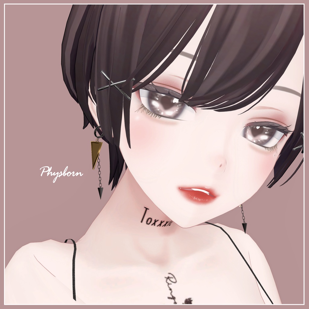 【VRChat想定】Triangle earring【PB設定済み】