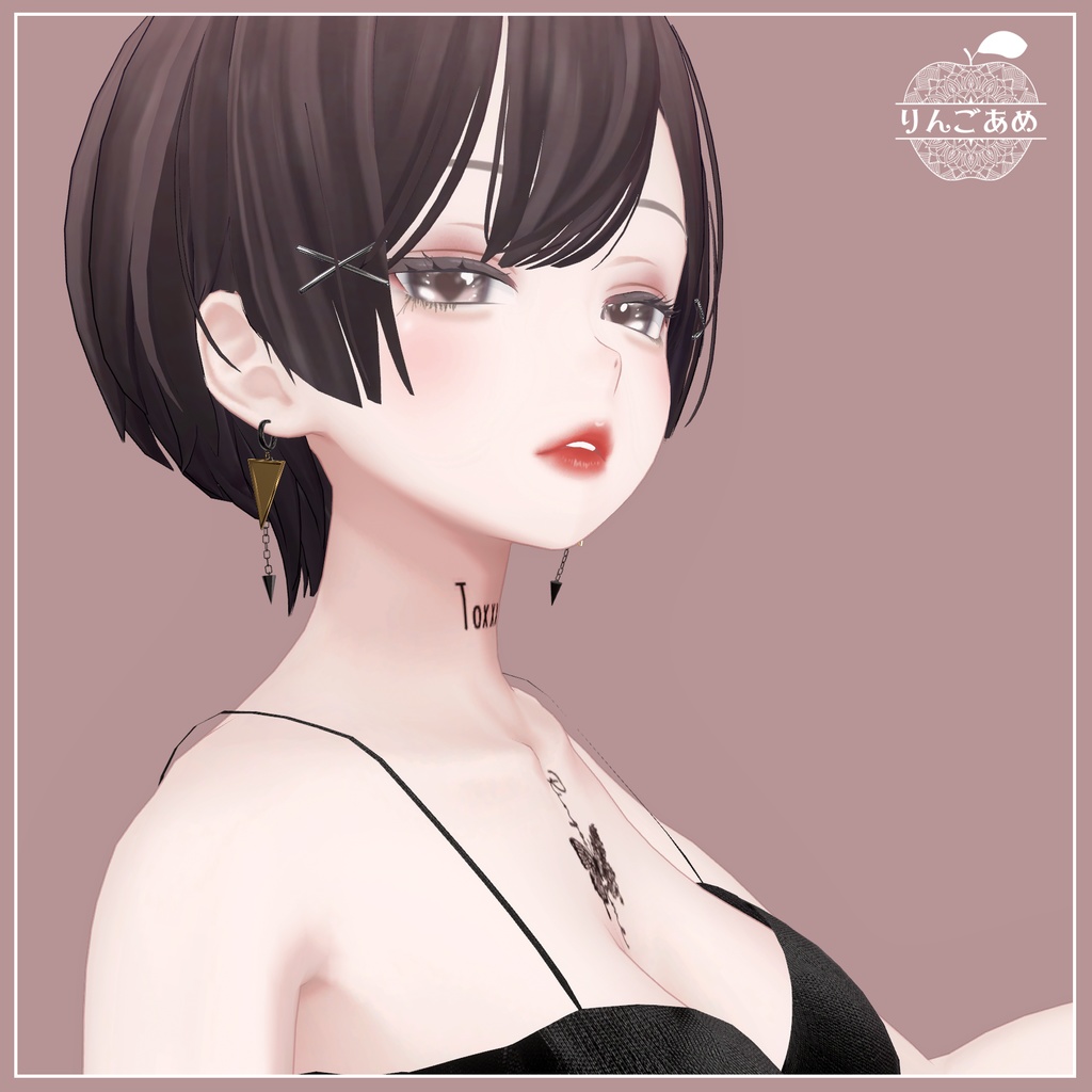 【VRChat想定】Triangle earring【PB設定済み】