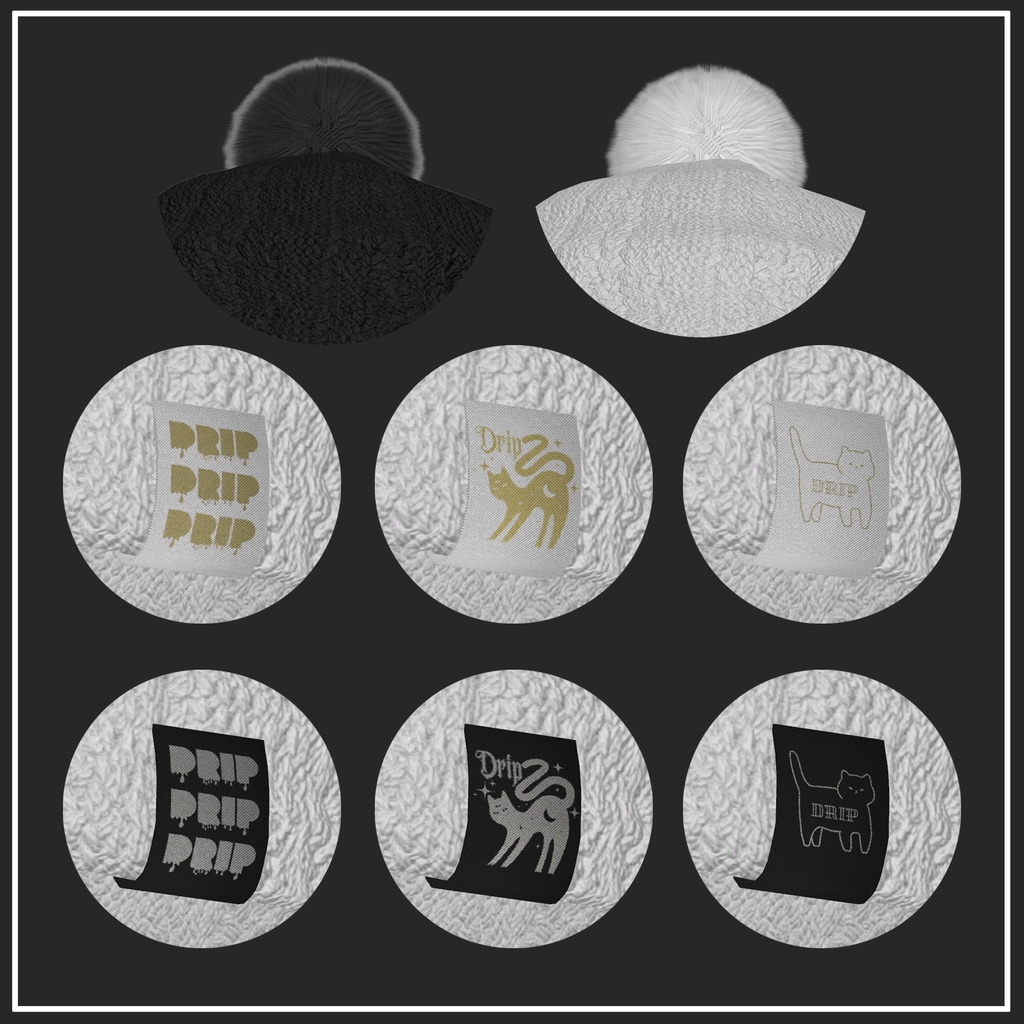 【VRChat想定】Simple Beanie【ニット帽】