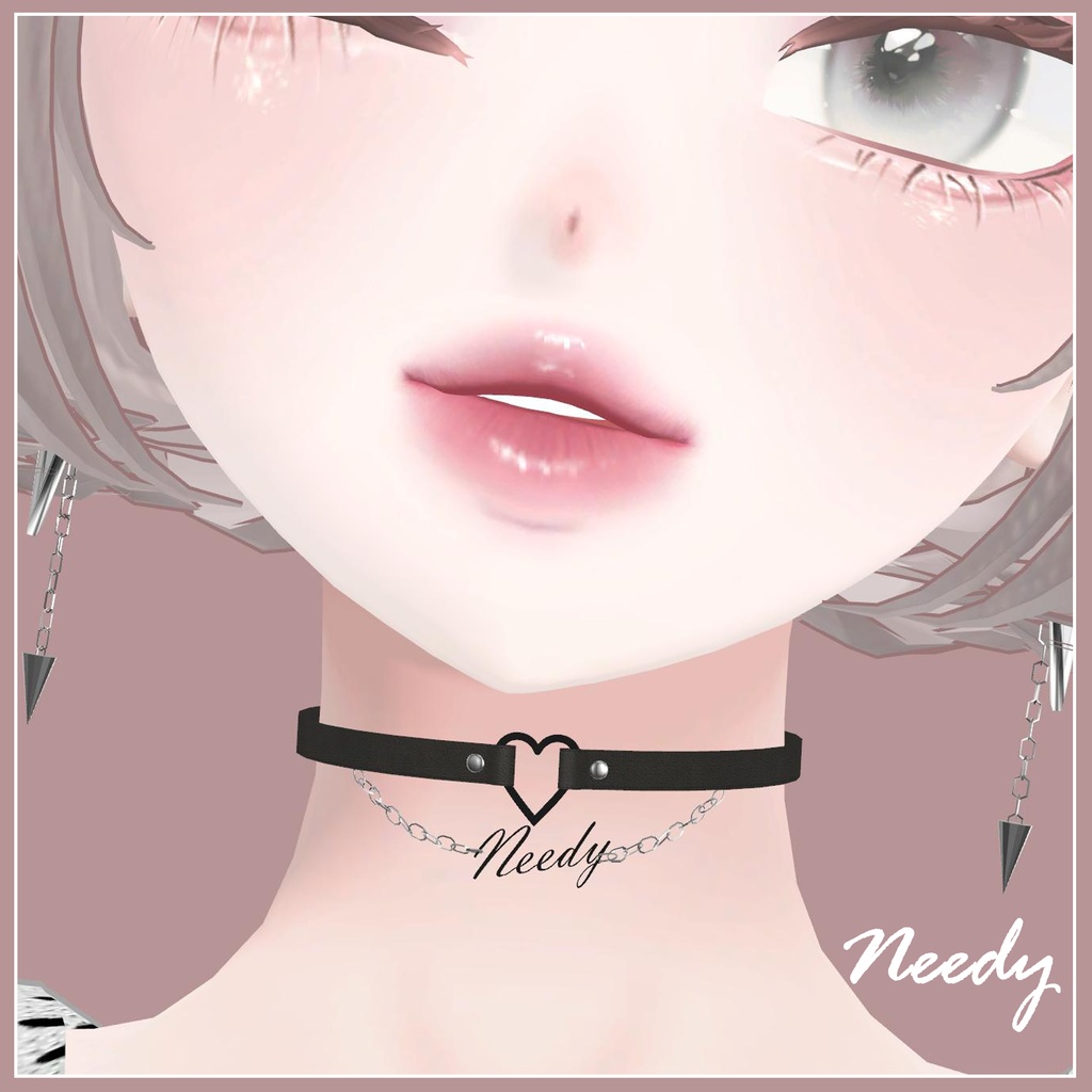 【VRChat想定】Text Choker【アクセサリー】