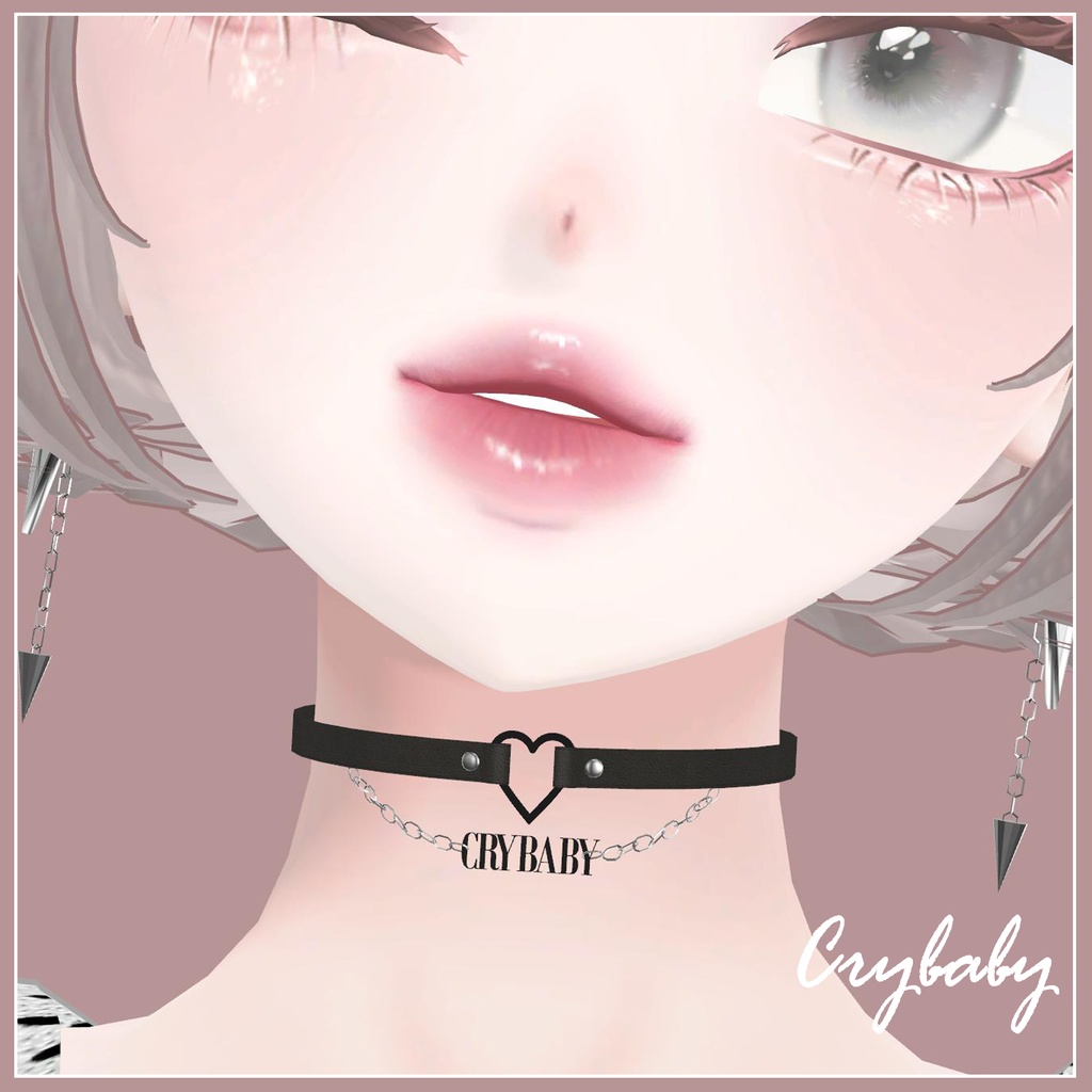 【VRChat想定】Text Choker【アクセサリー】