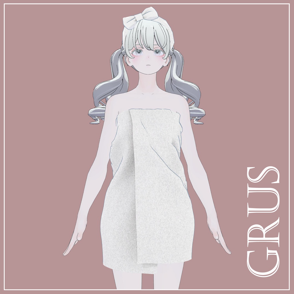 【複数アバター対応】Yuagari Towel【VRChat想定】