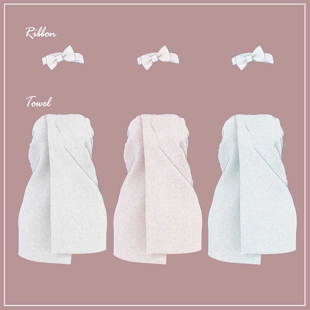 【複数アバター対応】Yuagari Towel【VRChat想定】