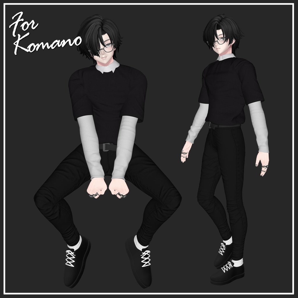 【複数アバター対応】TOMBOY OUTFIT【VRChat想定】