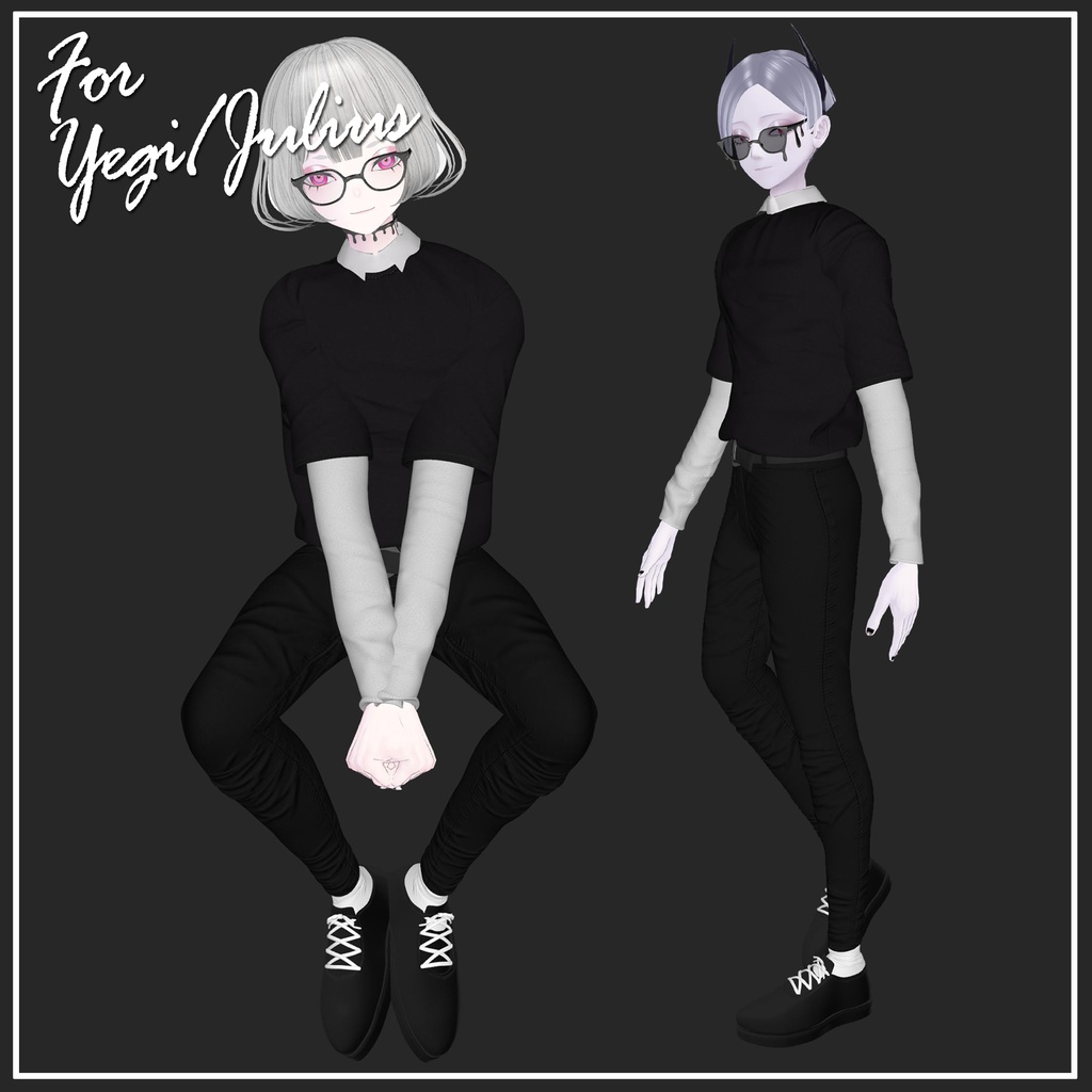 【複数アバター対応】TOMBOY OUTFIT【VRChat想定】
