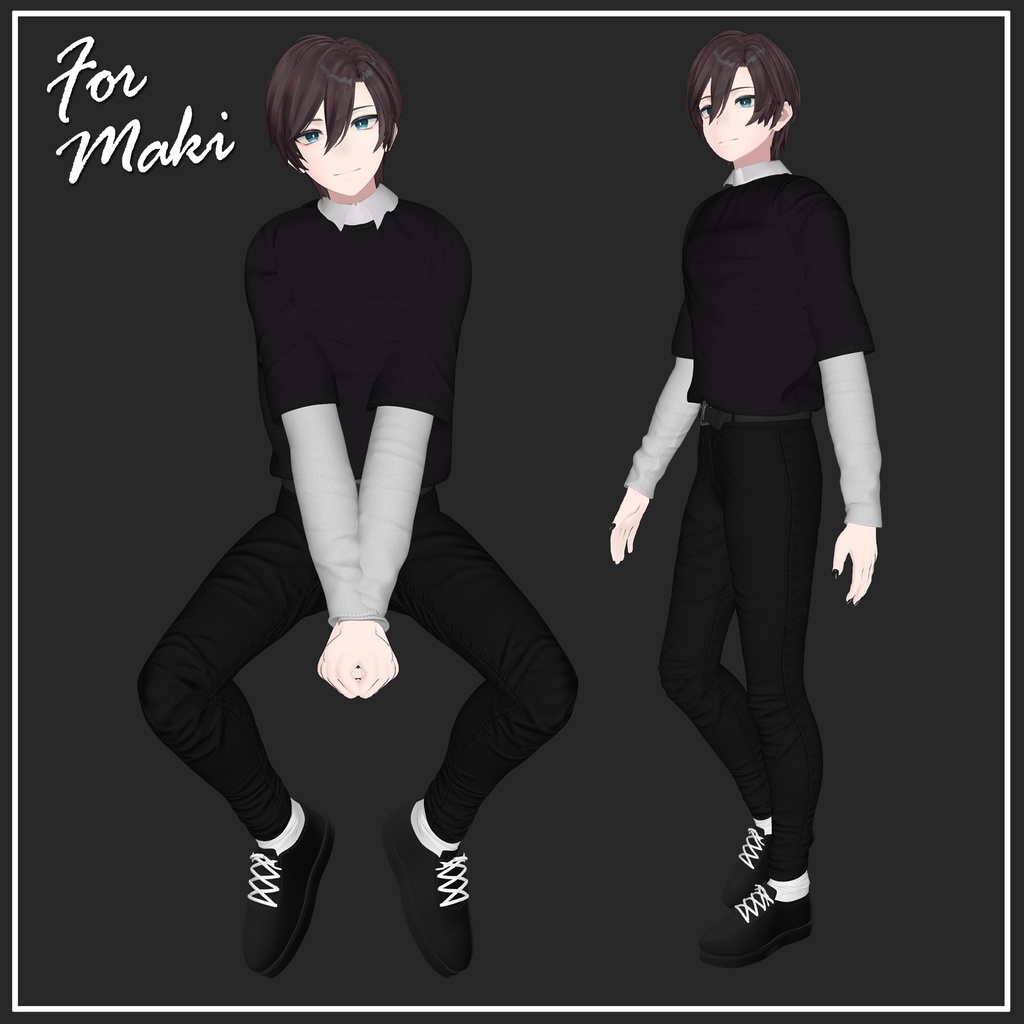 【複数アバター対応】TOMBOY OUTFIT【VRChat想定】