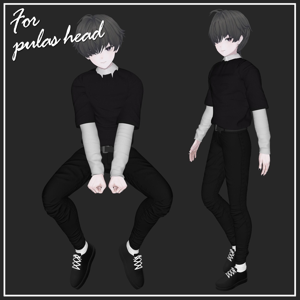 【複数アバター対応】TOMBOY OUTFIT【VRChat想定】