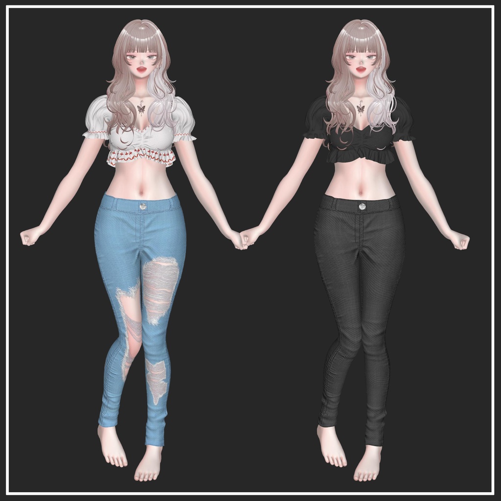 📣Black Friday SALE📣~11/30まで【複数アバター対応】Springy Denim【VRChat想定】