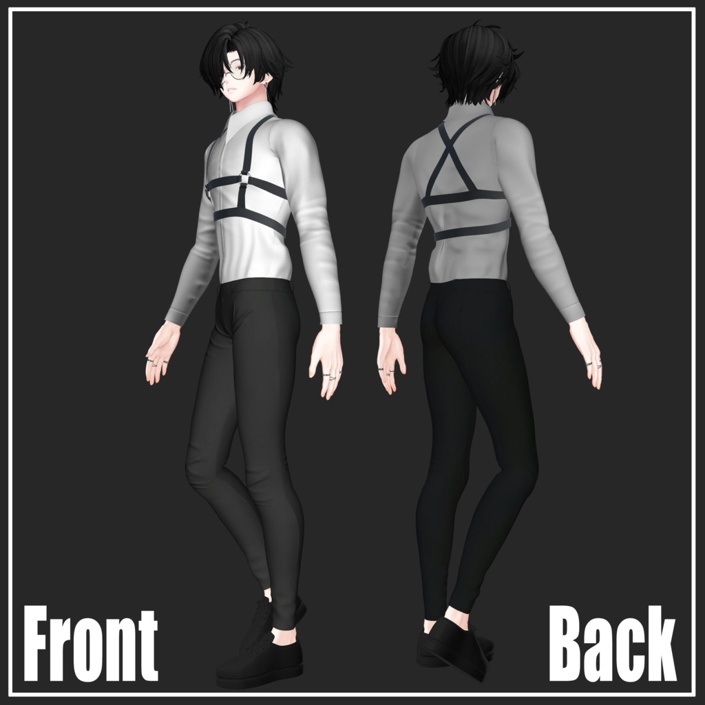 【複数アバター対応】Body garter【VRChat想定】