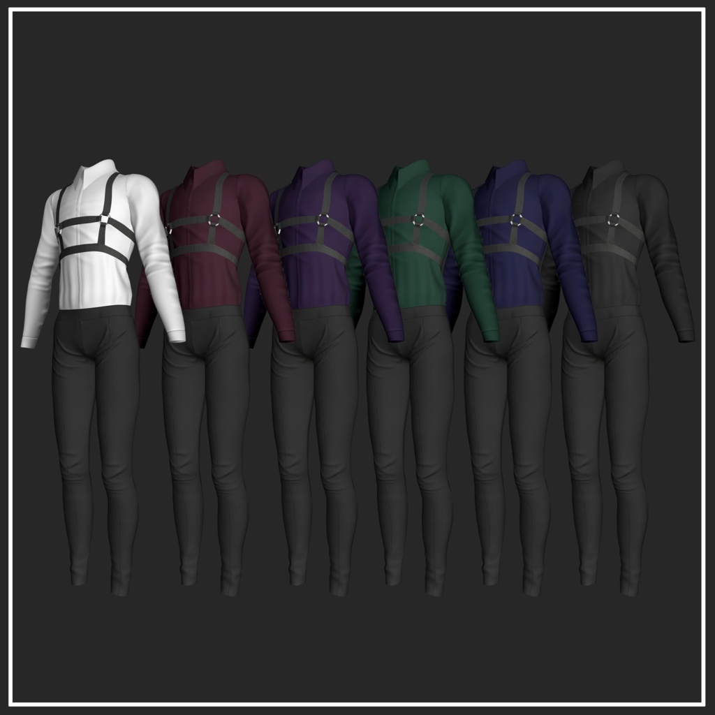 【複数アバター対応】Body garter【VRChat想定】