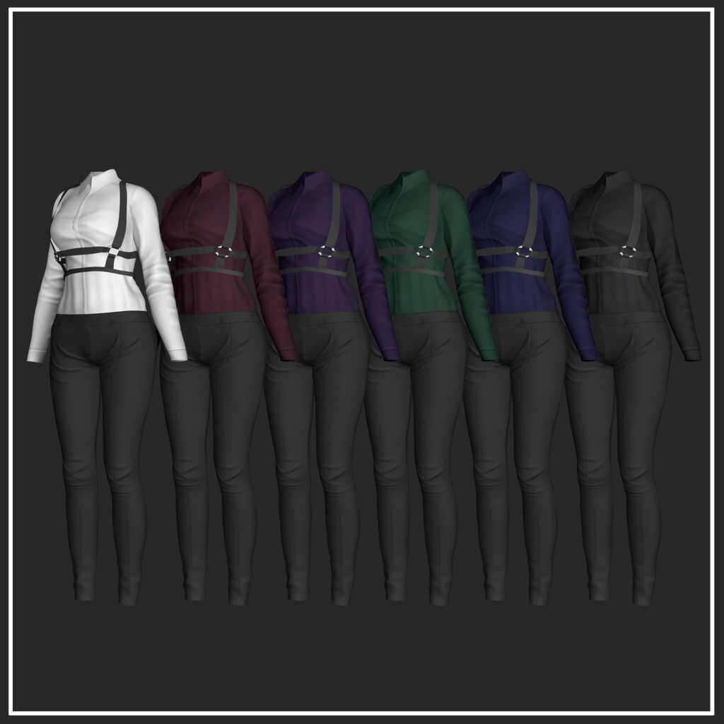 【複数アバター対応】Body garter For Girls【VRChat想定】