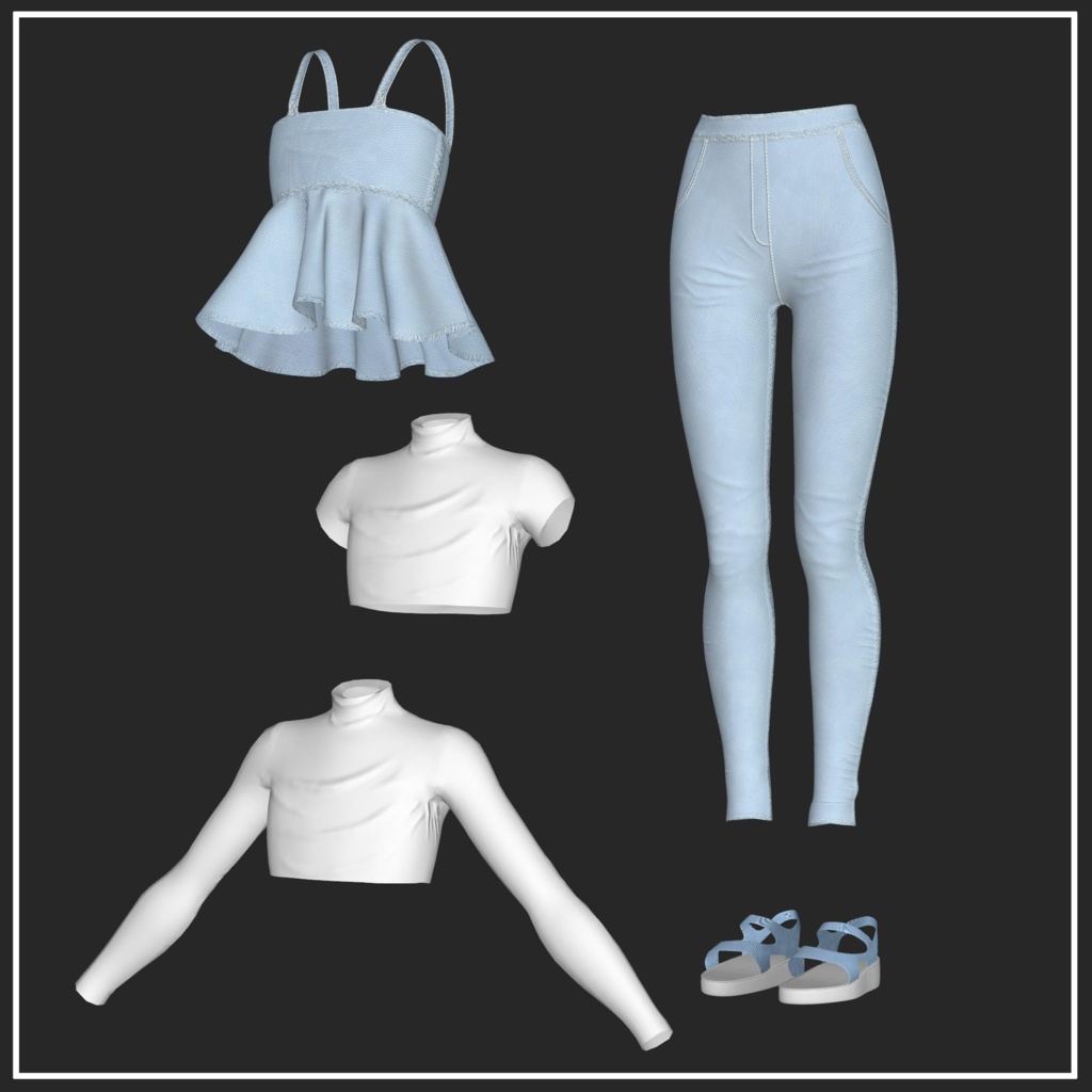 【Grus対応】Spring Denim【VRChat想定】