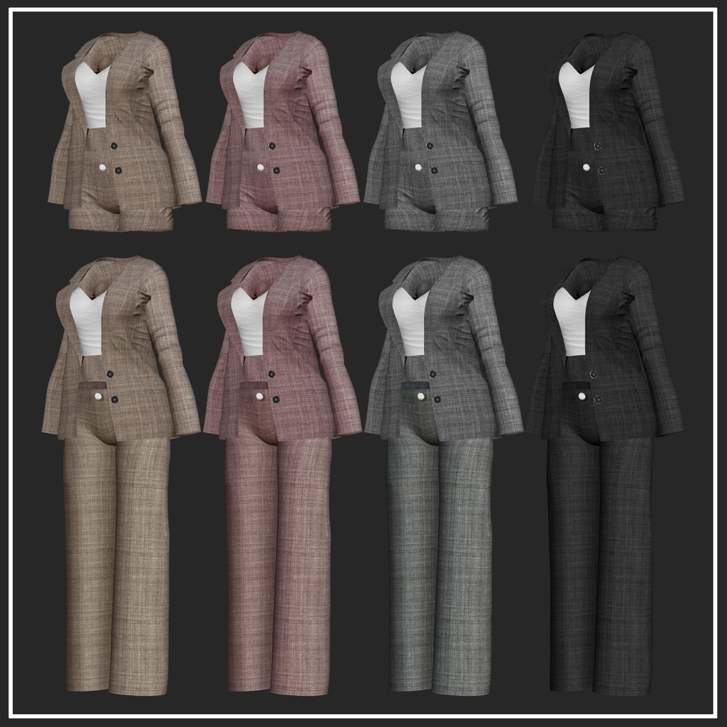 【複数アバター対応】Denim Suit Outfit【VRChat想定】