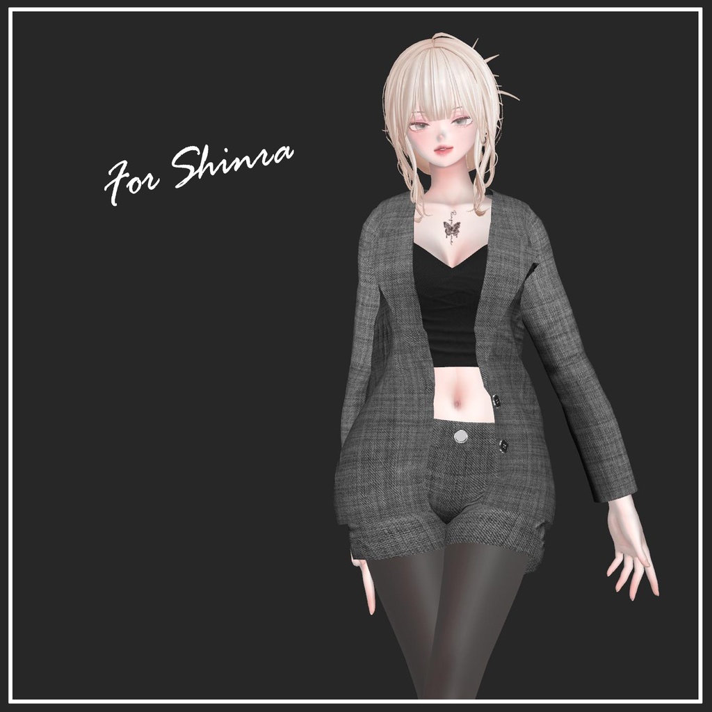 【複数アバター対応】Denim Suit Outfit【VRChat想定】