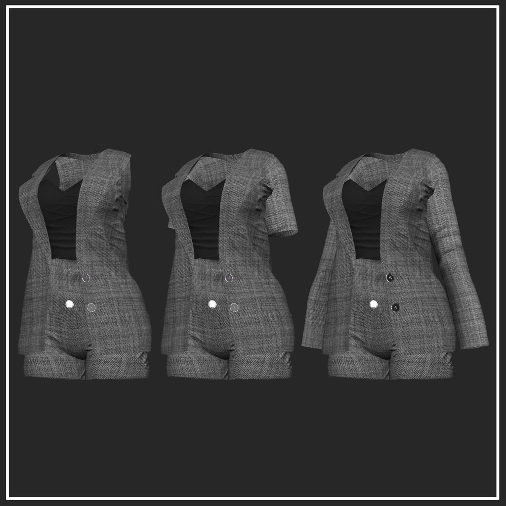 【複数アバター対応】Denim Suit Outfit【VRChat想定】
