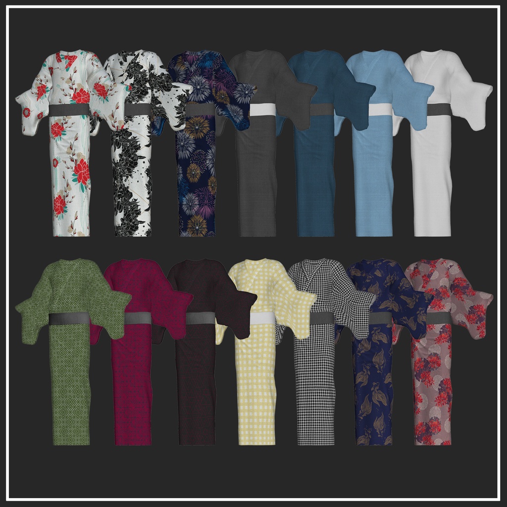 【複数アバター対応】浴衣-Yukata【VRChat想定】