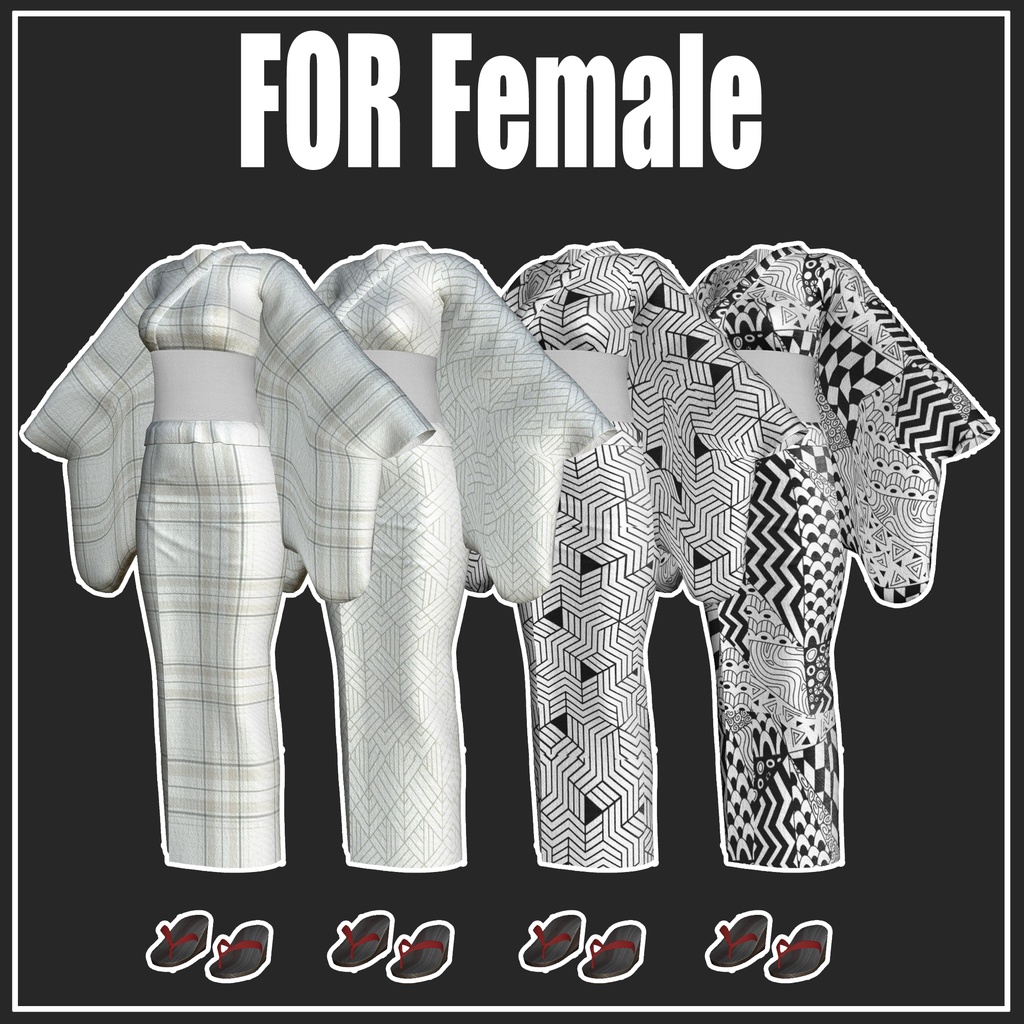 2025SummerUpdate!【複数アバター対応】浴衣-Yukata【VRChat想定】