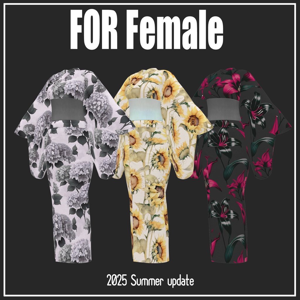 2025SummerUpdate!【複数アバター対応】浴衣-Yukata【VRChat想定】