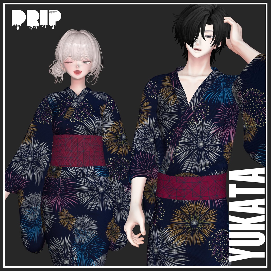 【複数アバター対応】浴衣-Yukata【VRChat想定】