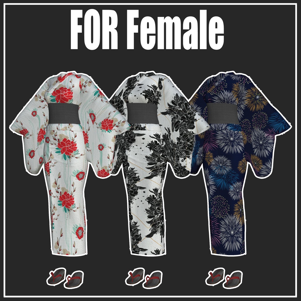 2025SummerUpdate!【複数アバター対応】浴衣-Yukata【VRChat想定】