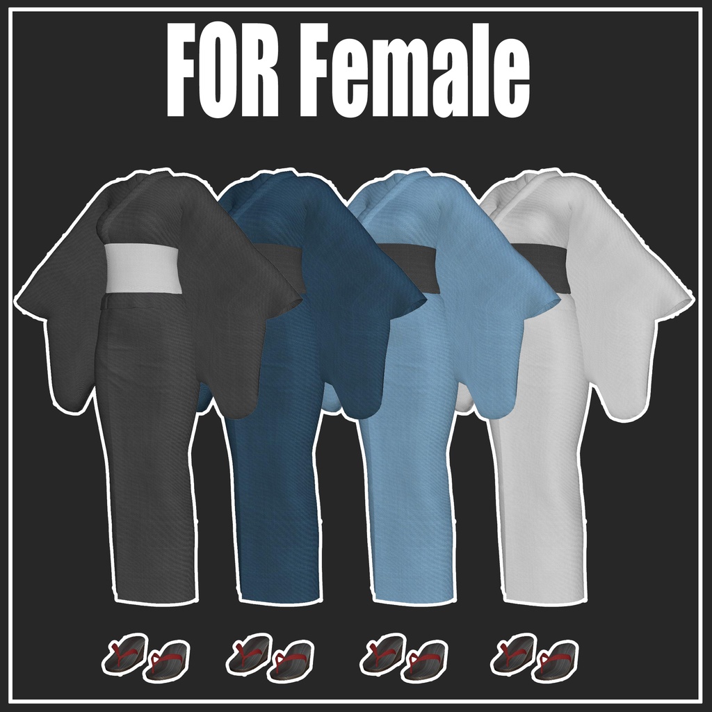 2025SummerUpdate!【複数アバター対応】浴衣-Yukata【VRChat想定】