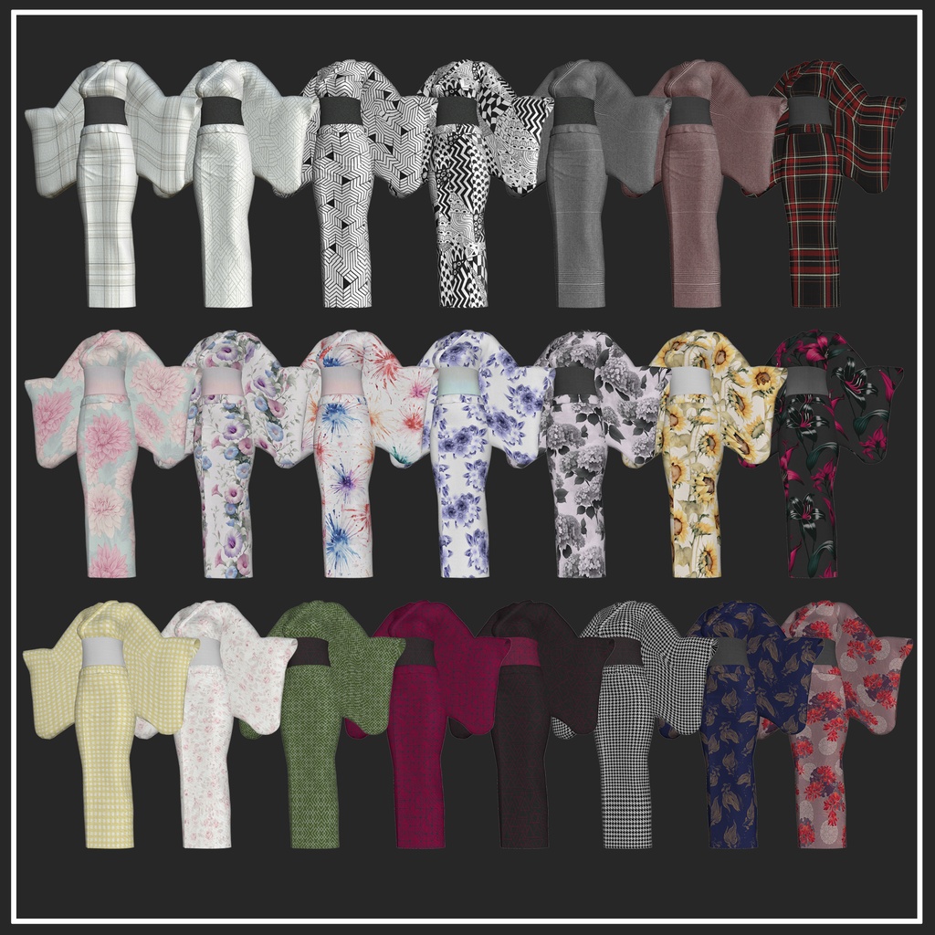 【複数アバター対応】浴衣-Yukata【VRChat想定】