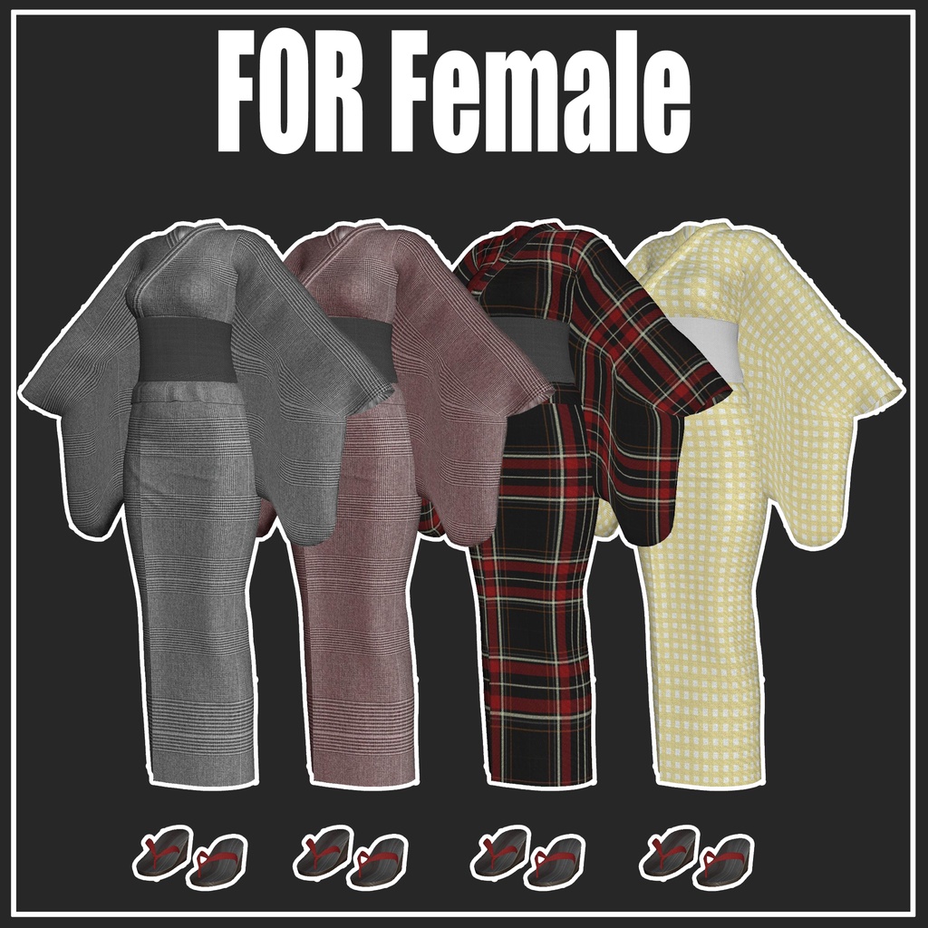 2025SummerUpdate!【複数アバター対応】浴衣-Yukata【VRChat想定】