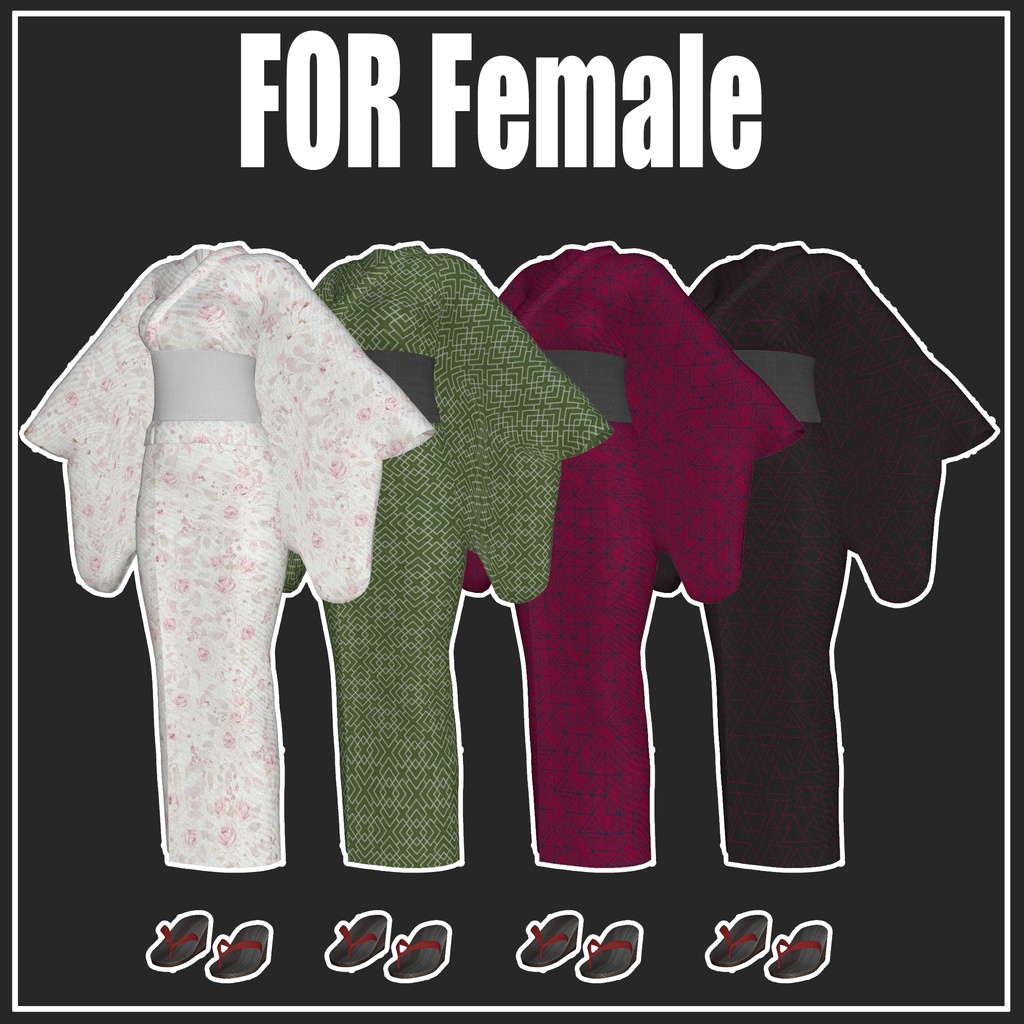 2025SummerUpdate!【複数アバター対応】浴衣-Yukata【VRChat想定】