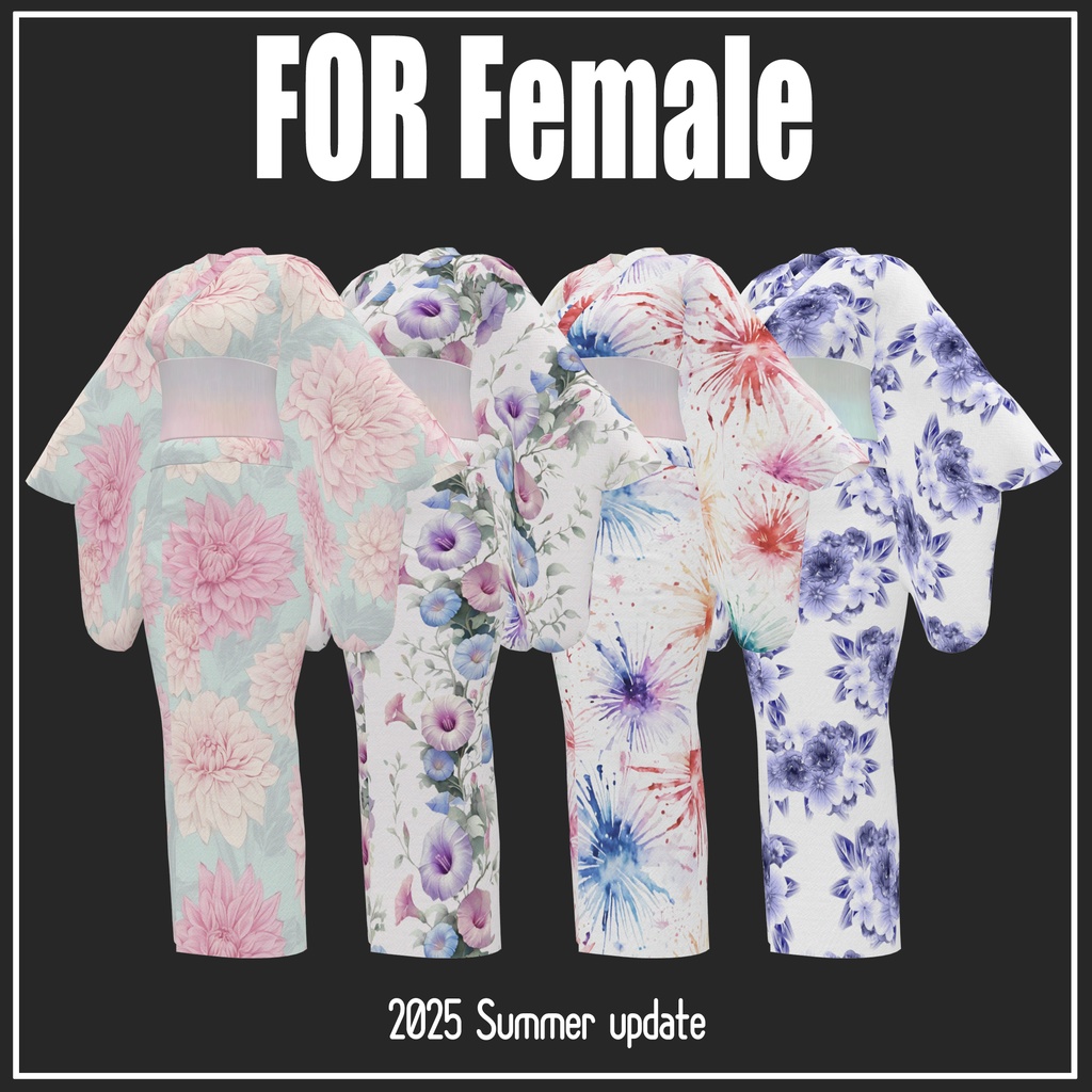 2025SummerUpdate!【複数アバター対応】浴衣-Yukata【VRChat想定】