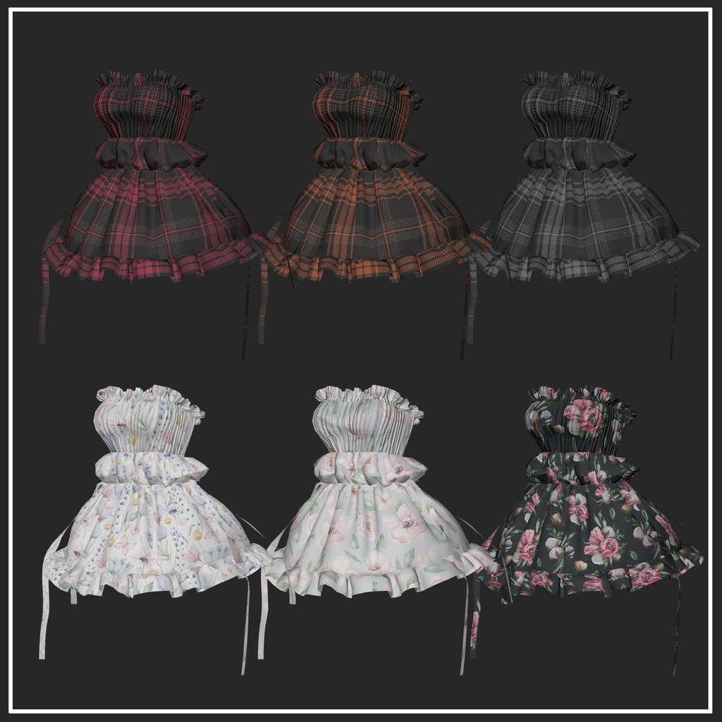 【複数アバター対応】Jerry Fish Dress【VRChat想定】