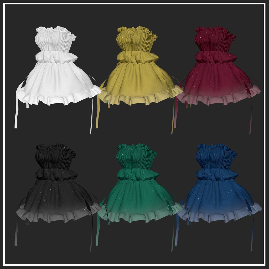 【複数アバター対応】Jerry Fish Dress【VRChat想定】