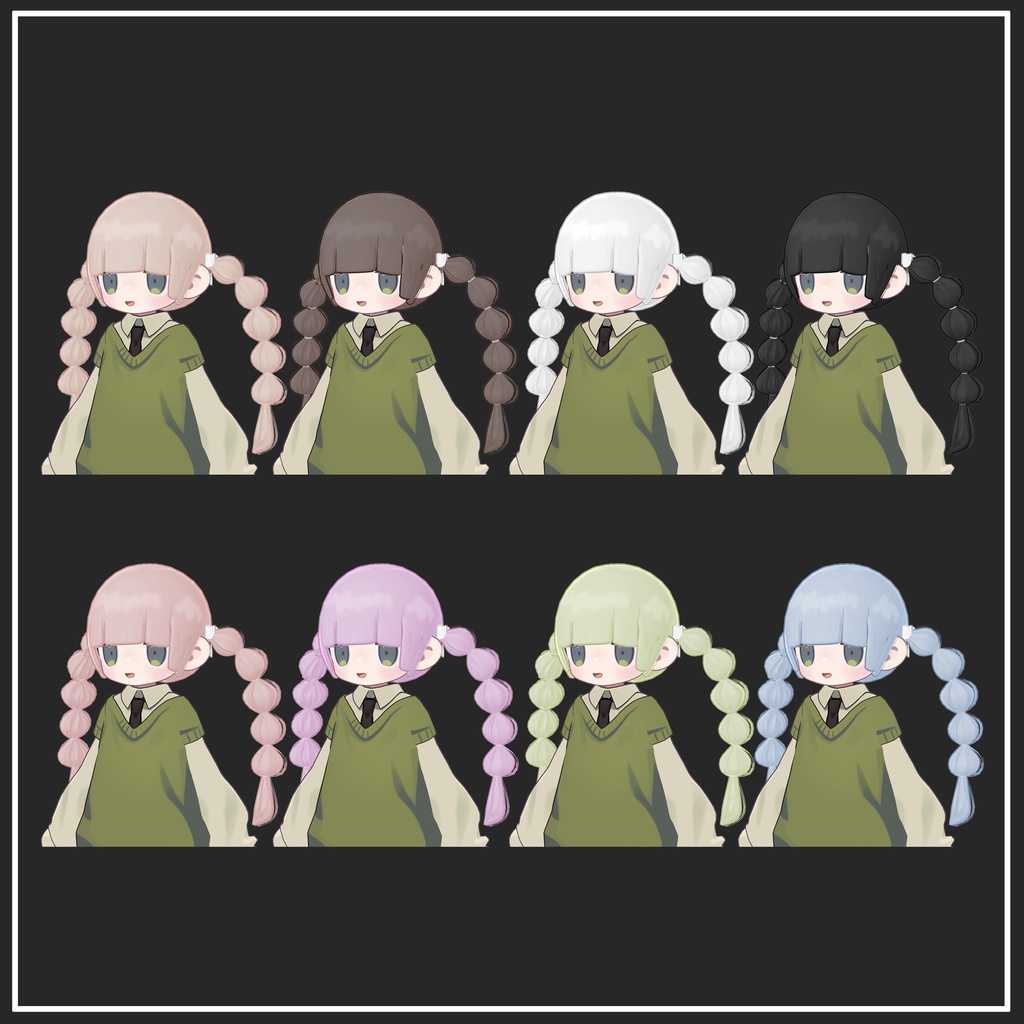 【キプフェル対応】Popin Hair【VRChat想定】