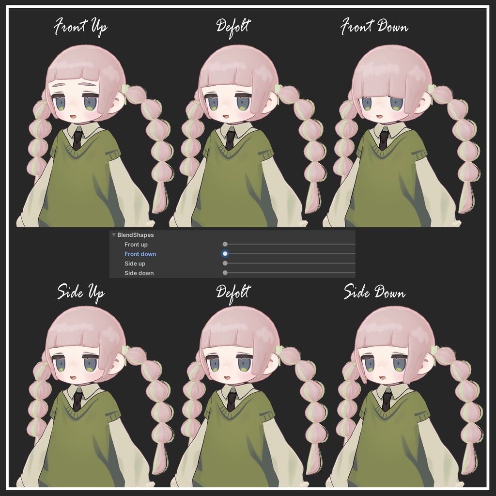 【キプフェル対応】Popin Hair【VRChat想定】