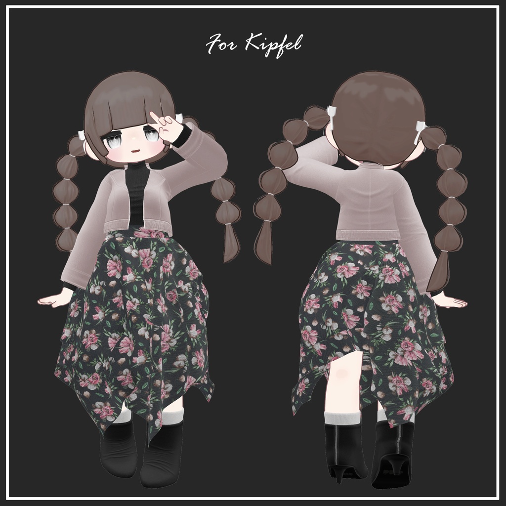 【複数アバター対応】Asymmetry Skirt【VRChat想定】