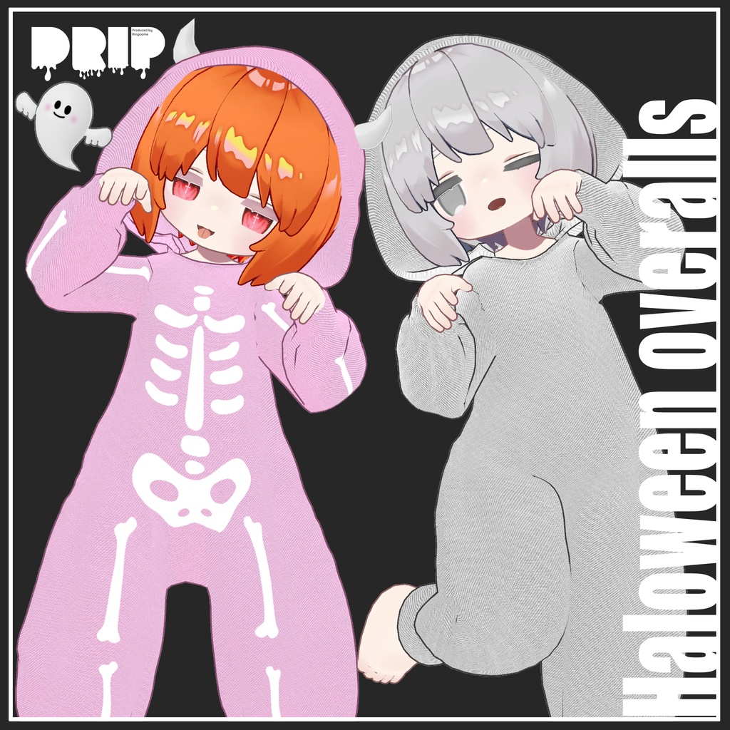 Halloween期間SALE🎃～10/31まで🎃【まめふれんず対応】Halloween  overalls【VRChat想定】