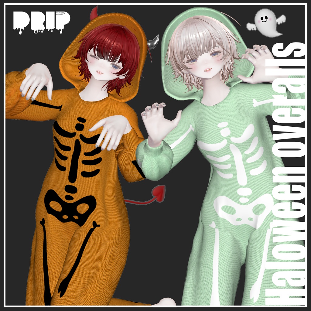 【複数アバター対応】Halloween overalls【VRChat想定】
