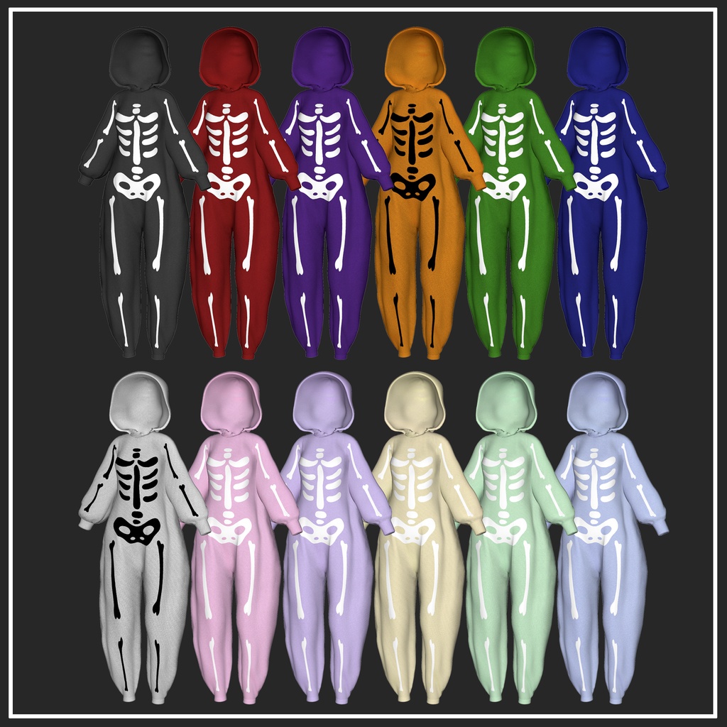 【複数アバター対応】Halloween overalls【VRChat想定】