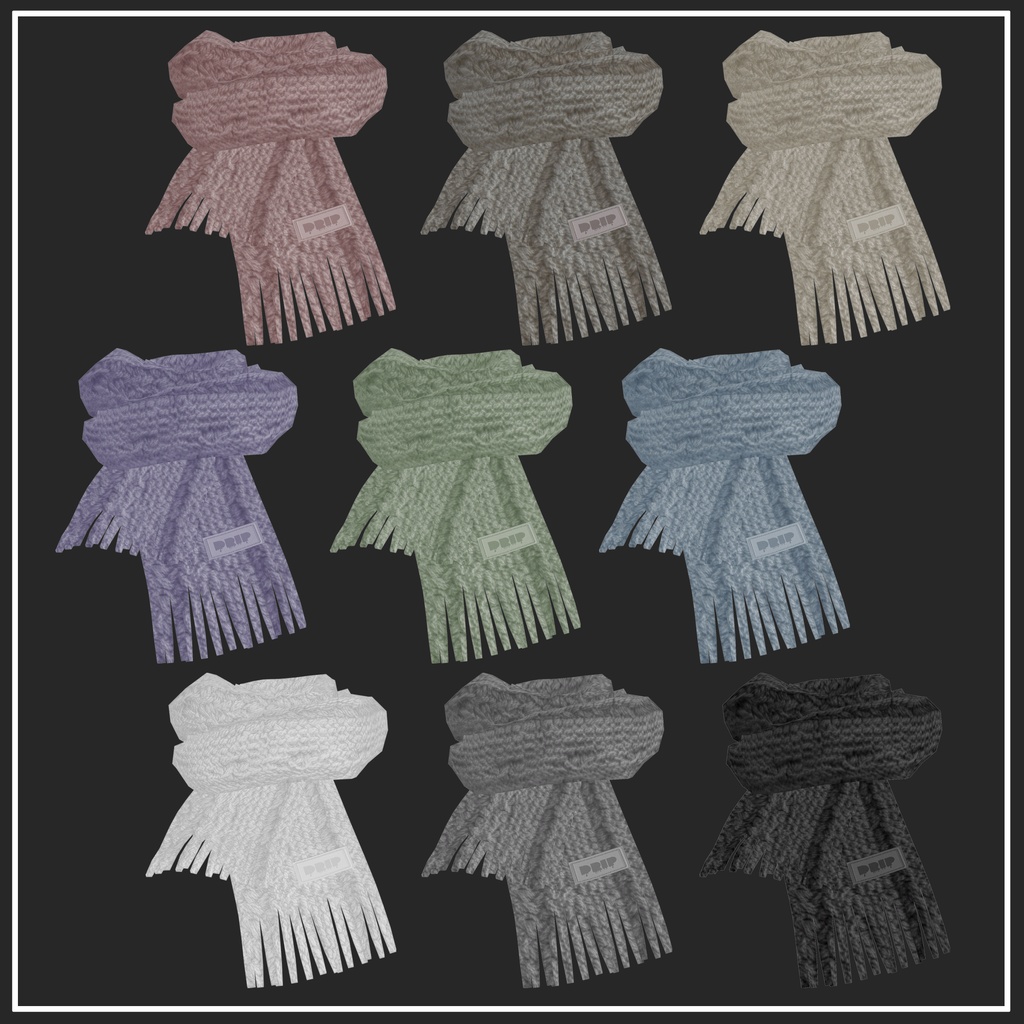 【アクセサリー】fluffy muffler【VRChat想定】