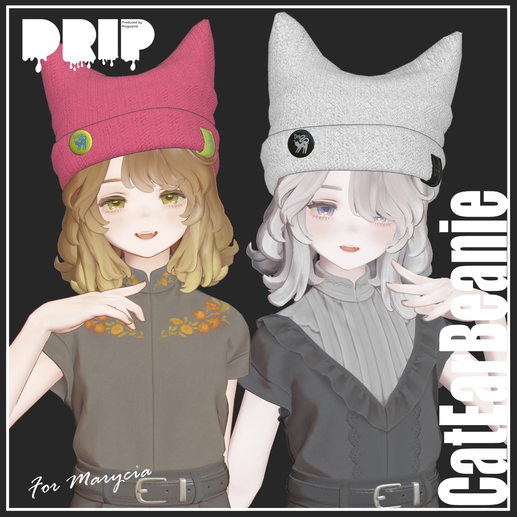 ✨集会特典＆通常販売✨【マリシア対応】Cat Ear Beanie【VRChat想定】