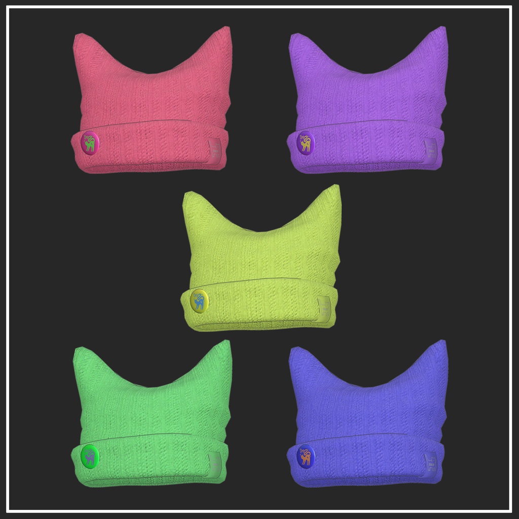 【マリシア対応】Cat Ear Beanie【VRChat想定】