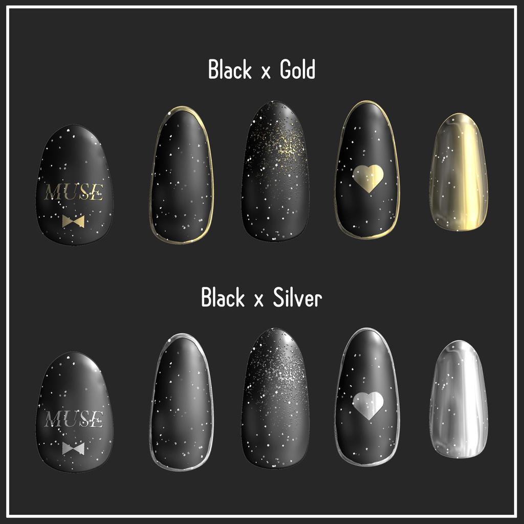 【ラシューシャ対応】Muse Nail【VRChat想定】