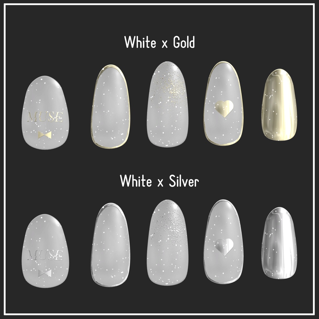 【ラシューシャ対応】Muse Nail【VRChat想定】