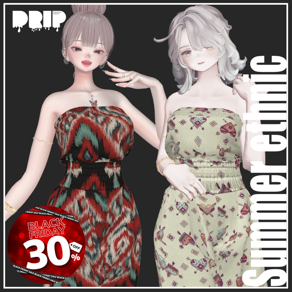 📣Black Friday SALE📣~11/30まで【複数アバター対応】Summer ethnic【VRChat想定】