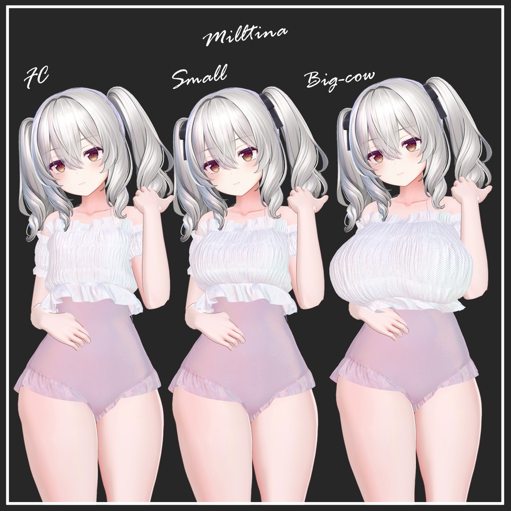【複数アバター対応】Shirring Swimwear【VRChat想定】